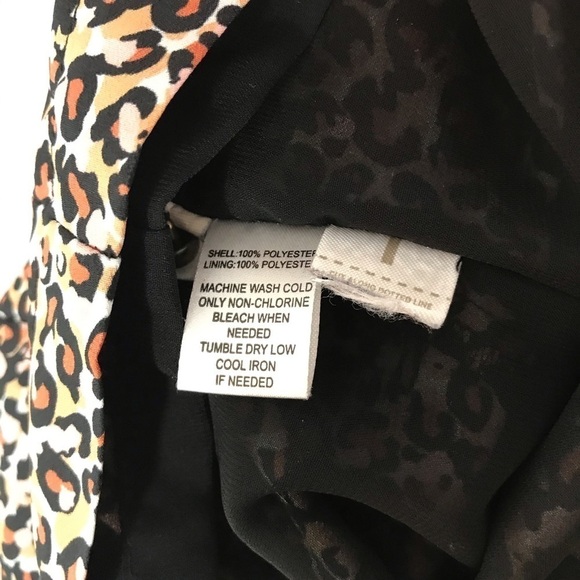 LOFT Leopard Print Shift Longsleeve Dress - Picture 4 of 5